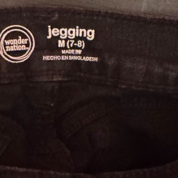 Wonder Nation Girls Black Jeggings Size M (7/8) - Picture 3 of 3